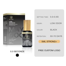 5/10PCS 0.3 Sec Eyelash Extension Glue Fast Dry Individual Lashes Glue Sensitive Eye Black Eyelash Glue Lash Free Custom Logo