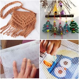 28x21CM DIY Handmade Plastic Sheet Plastic Mesh Canvas Sheets Eye Mesh for Embroidery Acrylic Yarn Crafting Crochet Projects