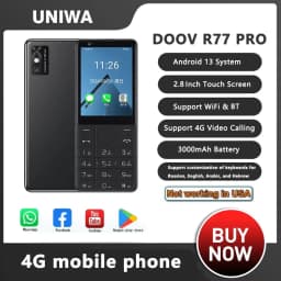 DOOV R77 Pro 4G Touch Screen Keypad Smartphone with 5MP Camera 2.8 Inch 3GB+32GB 2120mAh Whatsapp Hebrew Keyboard Mobile Phone