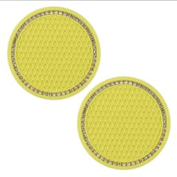 2Pcs Car Bling Rhinestone Cup Holder Drink Pad Interior Decoration Anti-slip Mat Round Durable Coaster Heat Resi Car Accessories