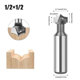 1/4 Inch 1/2 Inch Shank 6mm 12mm Shank Bottom Milling Cutter Slotting Cutter Engraving Machine Bottom Cleaning Router Bit