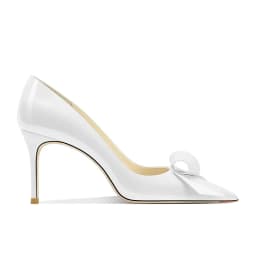 Bow High Heels Women's New Sweet Pointed Stiletto Comfortable Patent Leather Women's Shoes
