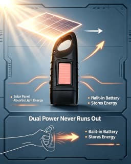 Portable LED Flashlight Tent Light Hand Crank Dynamo Solar Power Torch for Outdoor Camping Hiking Long-range Emergency Lantern
