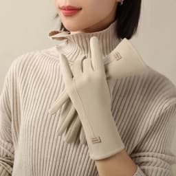 Autumn Winter Warm Plus Velvet Thicken Windproof Cold Proof Touch Screen Gloves For Women's Outdoor Sports Driving Mittens