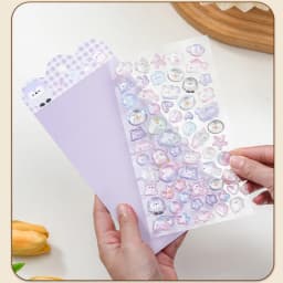 Cute Cartoon Animal 3D Solid Clear Crystal Embossed Stickers for DIY Scrapbook Phone Case Decoration Birthday Gift Reward