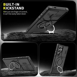 Magnetic Ring Stand Phone Cases For Samsung Galaxy S26 S25 S24 S23 S22 Ultra Plus S21 FE Case Slide Camera Protector Armor Cover