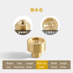 Pure Copper French Gold Wardrobe Handle Solid  Brass Cabinet Door Handle American Cabinet Door Drawer Gold Handle Brass