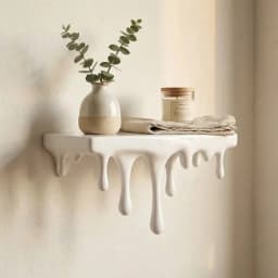 Decorative 3D Printed Drip Floating Shelf Plastic Stable Melting Wall Shelf Irregular Artistic Plants Display Stand Bedroom
