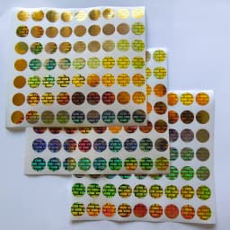 100pcs 8mm Gold/Silver VOID Hologram Security Seal Tamper Evident Label Warranty Void Sticker Removal Proof Anti-forgery Stamp