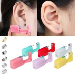 1Pc Tool Disposable Sterile Ear Piercing Kit, Cartilage Tragus Helix Piercing Gun No Pain Piercer Tool Machine Set Stud Jewelry