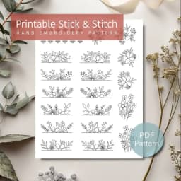 Water Soluble Stabilizer Embroidery Patterns Stick Stitch Embroidery Flower Paper Floral Daisy Designs Wash Stabilizer