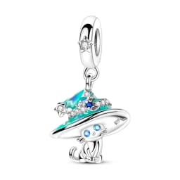 Boutique Unique 925 Sterling Silver Stars & Moon Dream Catcher Dreamy Blue Dangle Charm Fit Original Bracelet Fashion Jewelry