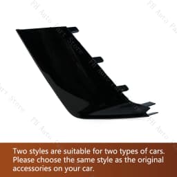 Front Lower Bumper Fog Light Lamp Cover Strip Molding Decorative Lid For Audi RS6 2011-2018 Foglight Black Trim
