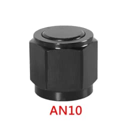 1PC Adapter Female Flare End Cap Plug Tube Fitting AN4 AN6 AN8 AN10 AN12 High Quality Hex Head Port Fitting Aluminum Black