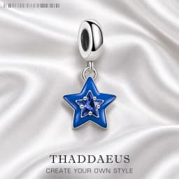 Pendant Dangle Charm Dark Blue Star Hot Sell Europe Fashion European 925 Sterling Silver Vintage Gift For Women