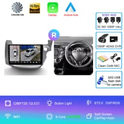 For Honda Jazz 2 GG 2008 - 2014 Fit 2 GE GP GE 2007 - 2014 GPS Car Radio Navigation Multimedia Video Player Stereo BT Android 16