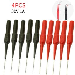2/4/6pcs Insulation Piercing Needle Pin Non Destructive Multimeter Test Probe 10A 600V for 2/4mm Test Lead Multimeter Test Probe