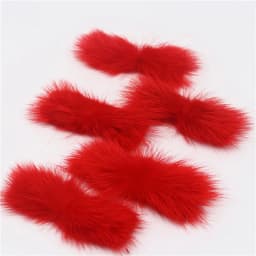 5pcs Real Natural Mink Pompon Bowknot 2*6cm Fur Pompom Balls Bow Tie Fluffy Pompones for Diy Jewelry Craft Supplies Accessories