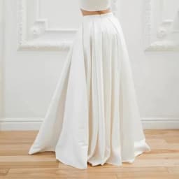 Satin Detachable Train Wedding Removable Skirt for Dresses Bridal Party Prom Overskirt Customized