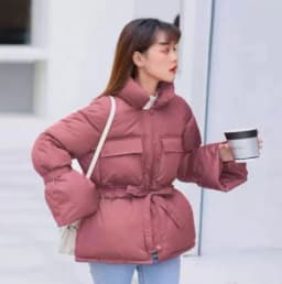 2026 New Winter Hooded Long Sleeve Solid Color Black Cotton-padded Warm Loose Big Size Jacket Women Parkas Fashion Outwear