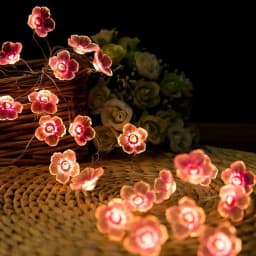 20/30 Led Lights Pink Cherry Blossom String Lights Christmas Holiday Party Decor Led Light Garland Sakura Hanging Light String