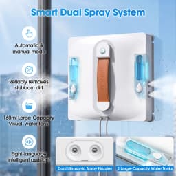 Lubluelu Robot Window Washer 8-Layer Safety Protection 9000Pa Suction Intelligent Path Edge Cleaning Home Glass Cleaning Robot