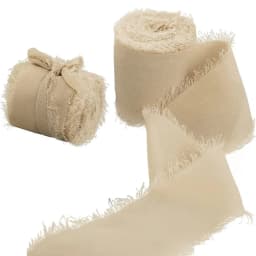 5 Meters Hand Torn Edge Chiffon Ribbon Wedding Hold Flower Tassel Ribbon Bow Decoration Snow Silk Fabric Strip