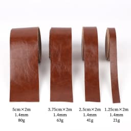 2 Meters DIY Microfiber Leather Crafts Straps Strips Durable Sturdy Glossy Leather Accessories for Belt Handle Crafts Making