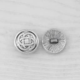 20 x Tibetan Silver Metal Button Beads Flower Heart Round Sewing for Leather Craft Clothes Bags