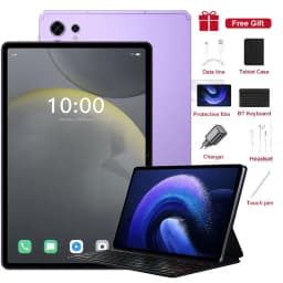 CHOTOG Pad 7s Pro Tablet Android 10000mah Battery Tablets 10.1inch HD Tablet PC Global Version Face Recognition 5G Dual SIM GPS Bluetooth for Kids Tabs with Keyboard