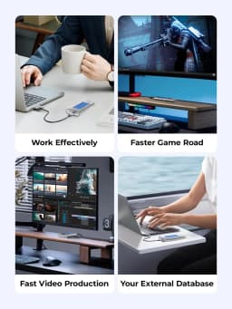 ORICO 40Gbps M.2 NVMe SSD Enclosure with Built-in Cooling Fan, Tool-Free External Hard Drive Enclosure for Thunderbolt 3/4 USB4