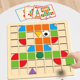 120PCS Montessori Cognition Puzzle Board Logical Training Matching Game Early Educational Toys Gifts For Children Kids