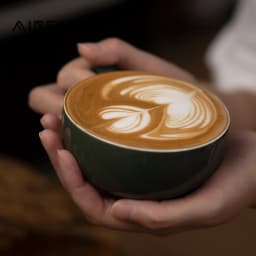 AIRFLOW Ceramic Coffee Cup Professional Embossed Latte Cup 240ml With Handle Milk Tea Cup Latte Espresso Vintage Coffee Mug