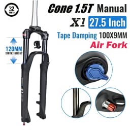 SR SUNTOUR X1 Bicycle Forks Air Suspension Fork 120mm Travel QR 100x9MM BOOST 110x15MM 27.5 29 Mountain Bike Air Fork