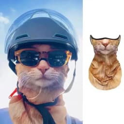 3D Cat Animal Ski Balaclava Ski Mask with Ears,Suitable for Music Festivals,Raves,Ski,Halloween or Party Outdoor