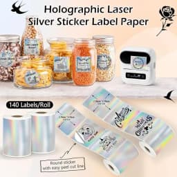1Roll 40x20mm Compatible M110 M120 M220 M200 Self-Adhesive Laser Thermal Paper for Munbyn/Nelko PM220 E210 P50