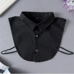 Fake Shirt Collar Elegant Detachable Button-Up Collar One Size for Layered Outfit Styling Fashion Accessory Sleeveless Design