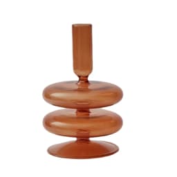Floriddle Taper Candle Holders Glass Candlesticks for Home Wedding Table Decoration Glass Vase Table Bookshelf Candles Stand