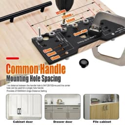 Cabinet Adjustable Shelf Jig Drill Guide 32mm Hole Spacing 1/4 Inch Dowel Holes Cabinet Hole Drilling Template Woodworking Tool