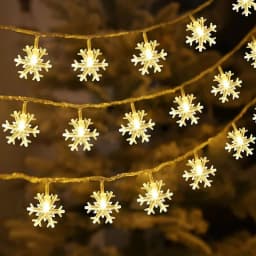 Snowflake Lights String LED Festoon Light Battery Christmas Tree Light Aesthetic Room Decoration Wedding Party New Year's Decor
