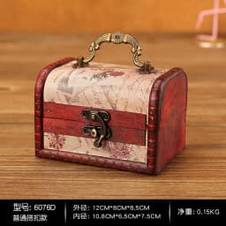 Hot-Selling Antique Retro Wooden Crystal Packaging Box with Green Stone - Yuan Datou Jewelry Storage Box