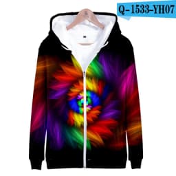 Colorful Spiral Dizzy Pattern Hoodie Men Women Optical Illusion Hoodies Sweatshirt Harajuku Tie Dye Jacket Coat Clothes