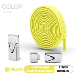 1Pair No Tie Shoe laces Elastic Laces Sneakers Boots Lock Shoelaces without ties Kids Adult 8MM Wide Rubber Bands Flat Shoelace