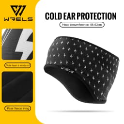 WRELS Ear Muff Headband Thermal Fleece Headband Windproof Sports Sweatbands Stretchy Ear Warmer Headband Running Skiing Hairband