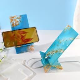 DIY Mobile Phone Holder Mirror Silicone Mold Creative Desktop Phone Stand Tablet Bracket Epoxy Resin Molds Home Office Tools