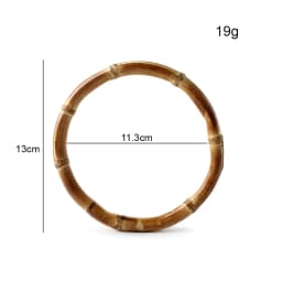 10/14/20PCS 8-25cm Natural Bamboo Bag Handles Handbag Round Ring Handle For Tote Purse Frames DIY Handmade Gift Box Accessories