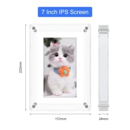 Acrylic Digital Photo Frame 5 and 7 Inch IPS Screen 4GB Memory Rechargeable Battery Auto Rotate Portable Digital Picture Frame