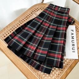 High Waist Plaid A-Line Skirt Women's Spring Summer Autumn Winter New Korean Style Student Pleated Skirt Short Pants