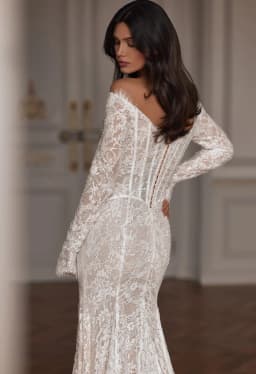 Customized Beaded Lace Wedding Dress Glamorous Off Shoulder Bridal Gown Opulent Mermaid Long Dresses For Bride