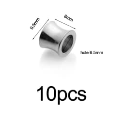 4-10pcs Stainless Steel Big Hole Beads Loose Spacer Beads For Diy Bracelets Jewelry Making Paracord Knife Lanyard Accessories